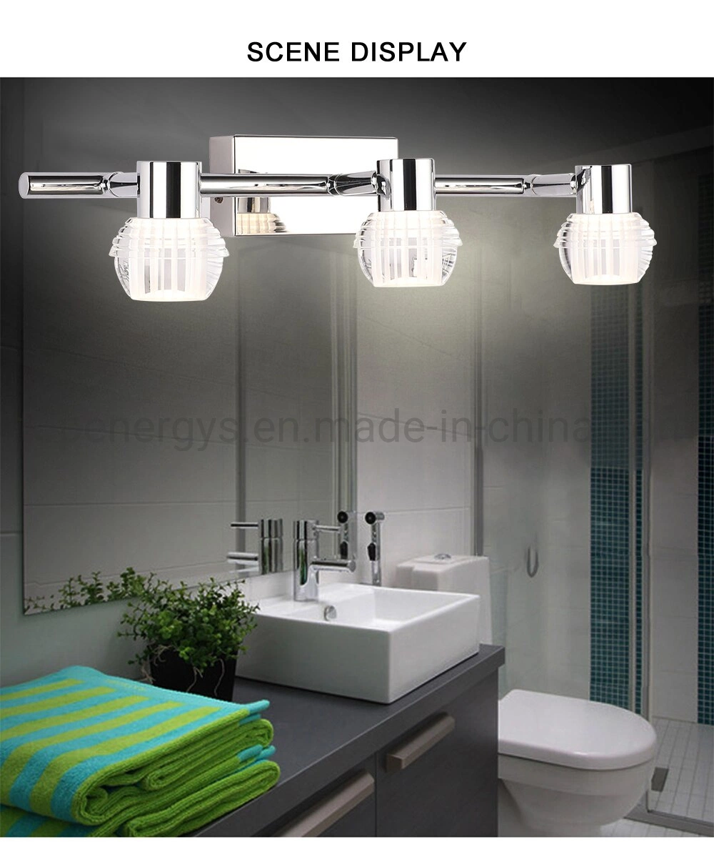 LED Vanity Light Bathroom Lamp Bedroom Makeup Mirror Lights Stainless Steel Acrylic Waterproof Wall Lighting 32cm 54cm