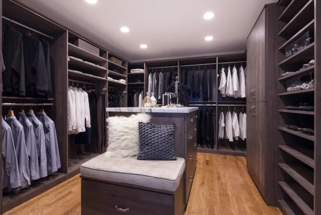 Good Price Melamine Plywood Built in Wardrobe Modern Walk in Closet Modern Closet Organizer