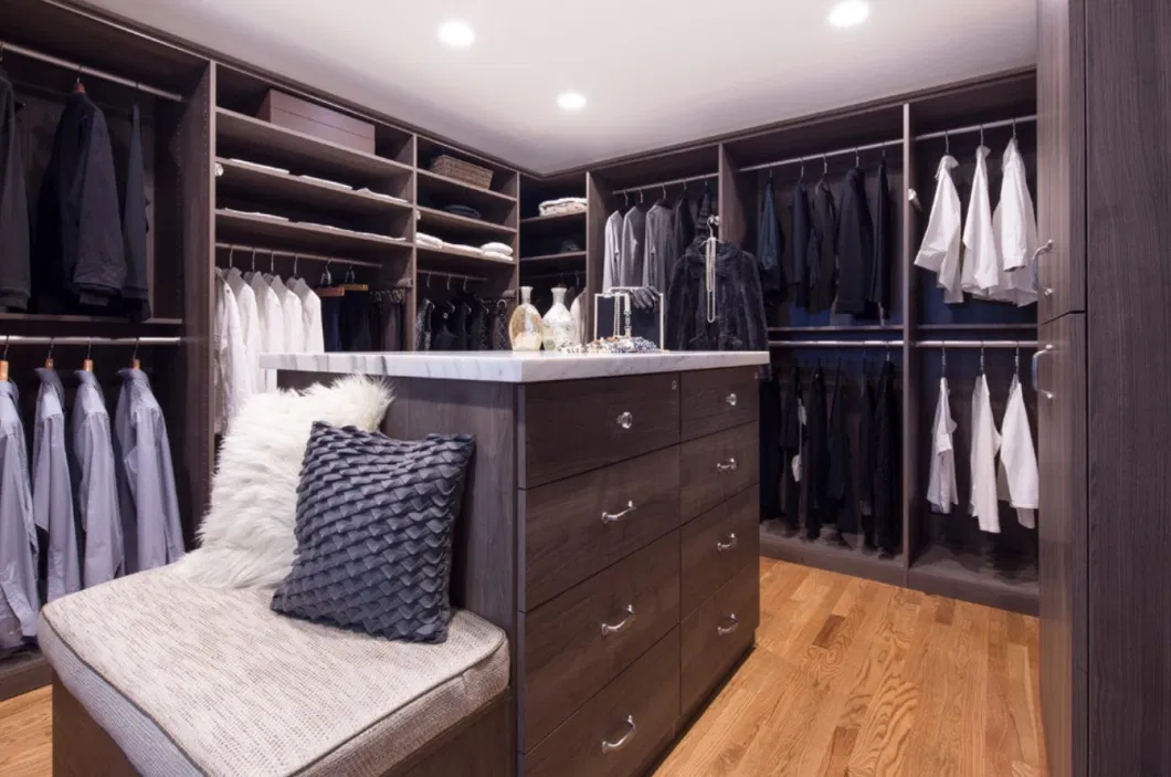 Good Price Melamine Plywood Built in Wardrobe Modern Walk in Closet Modern Closet Organizer