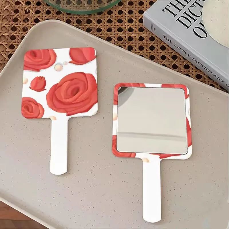 Customized Small Portable Handheld Square Compact Vanity Makeup Mirror