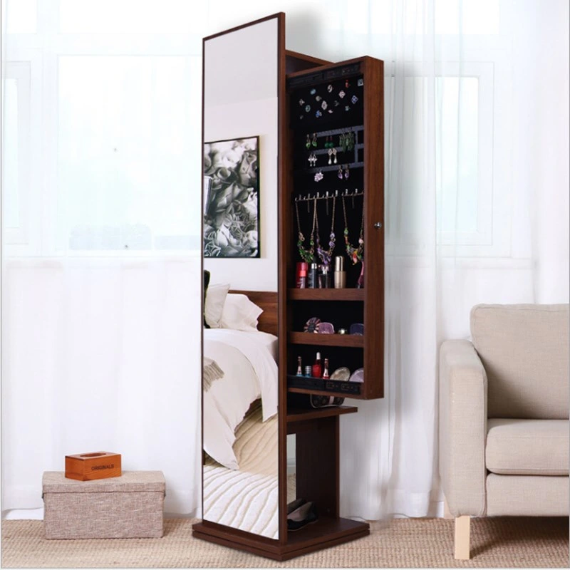 Multi-Functional Full-Length Mirror Full-Length Mirror Full-Body Rotating Jewelry Storage Floor-Standing Mirror