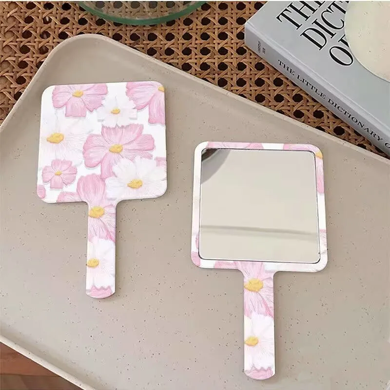 Customized Small Portable Handheld Square Compact Vanity Makeup Mirror