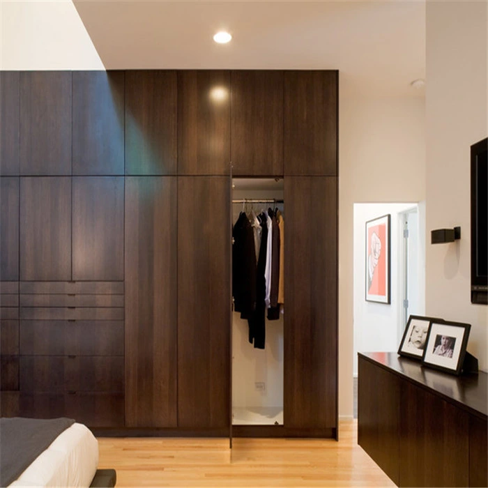 Guangzhou Manufacturer Modern Hotel Wooden Built in Wardrobe Closet