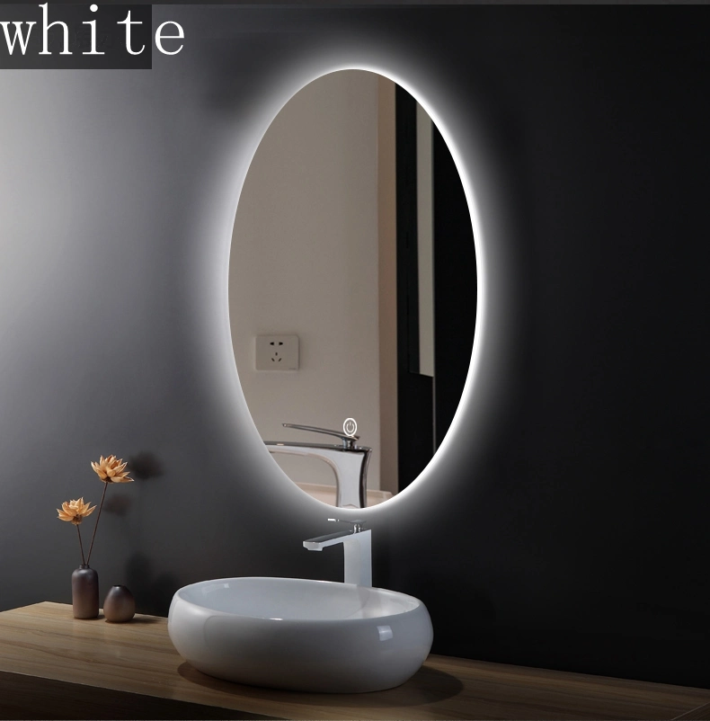 Irregular Hotel Wall Decorative LED Laminated Make up Smart Bath Room Mirror