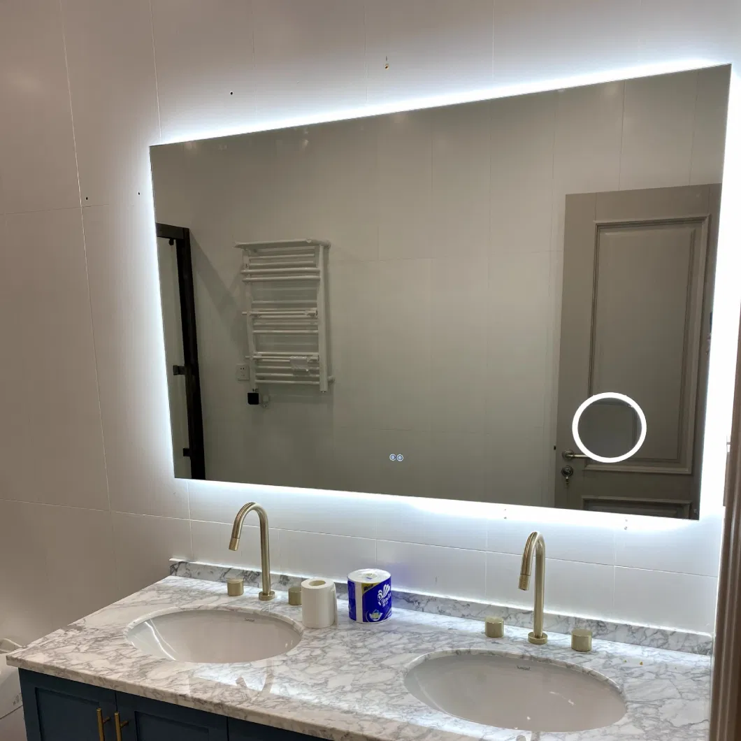 LED Backlight Smart Bathroom Mirror Electronic Anti-Fog Mirror Makeup Mirror 0648