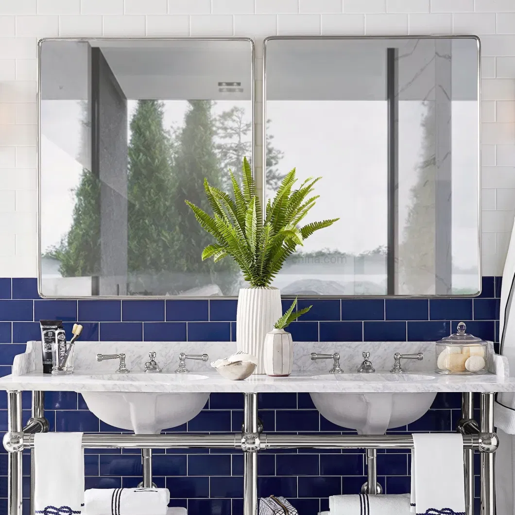 Ortonbath Framed Wall Mirror, 26 X 32mm, Black, Traditional Dark Accent Mirror for Home Decor Modern Frame Bathroom Mirror