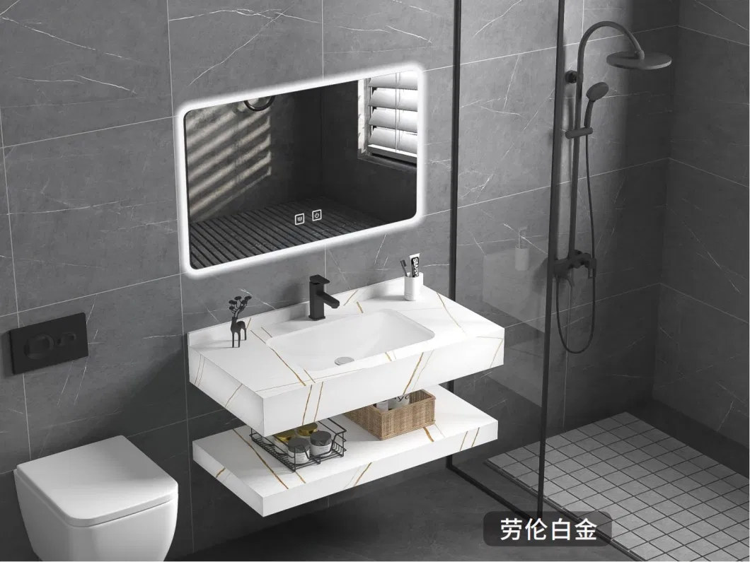 Customized LED Smart Mirror Customized Size Color Basin Bathroom Vanity Cabinet