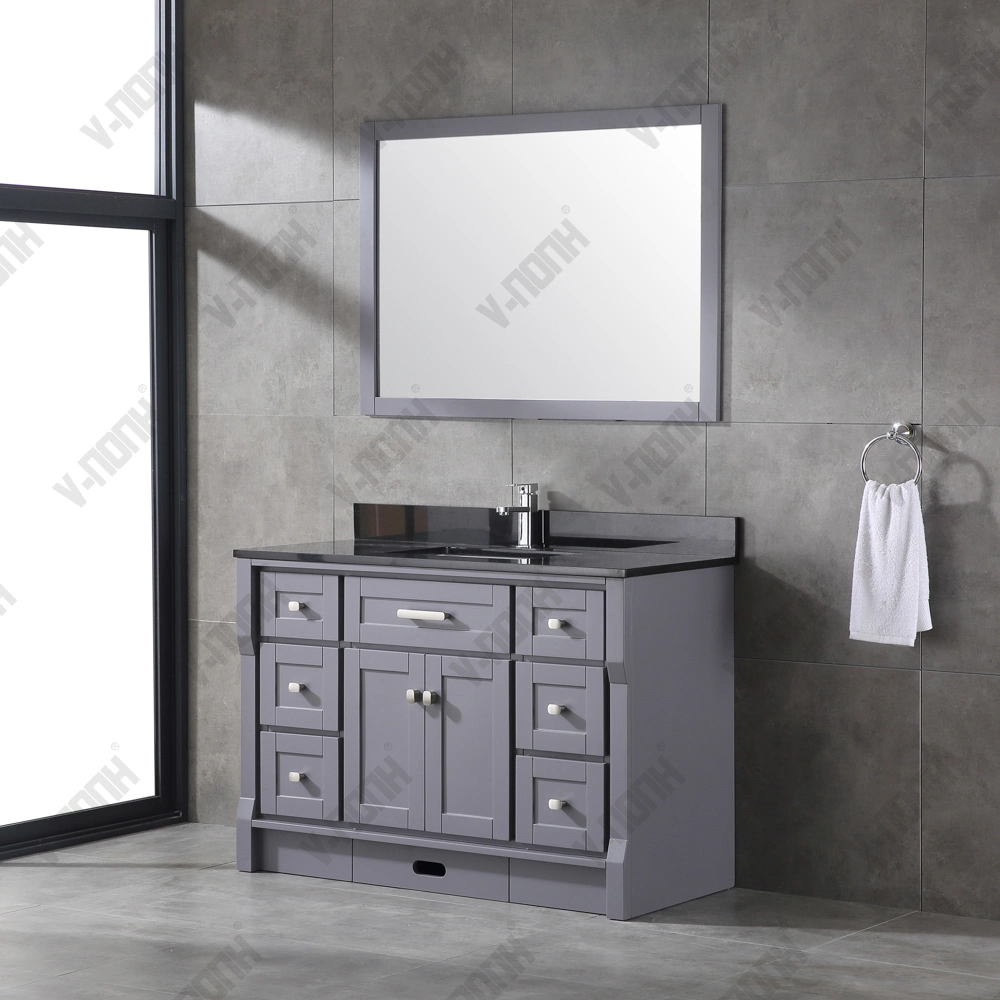 Luxury Modern Solid Wood Single Bathroom Cabinet