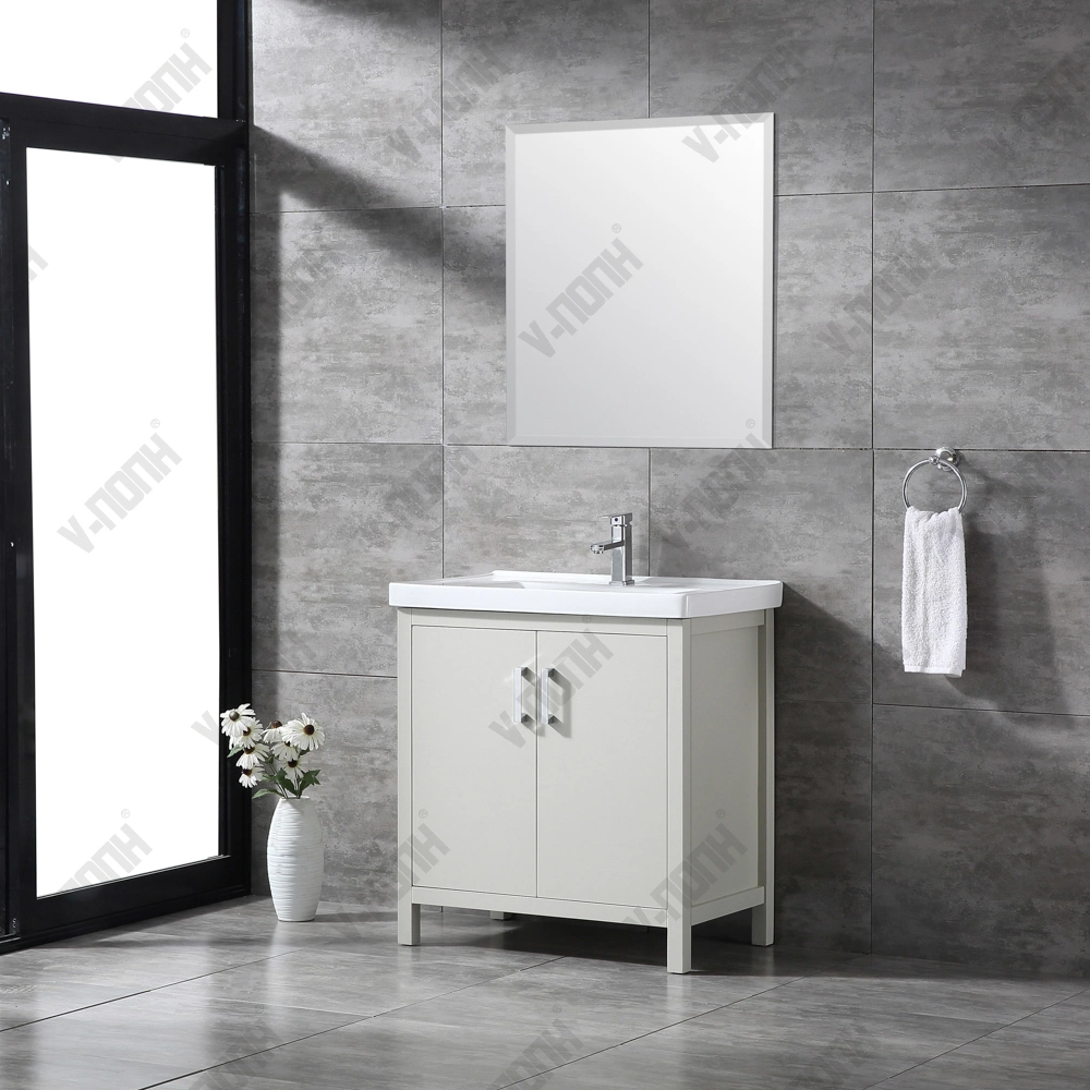 Mdoern Solid Wood Unique Finish Bathroom Cabinet