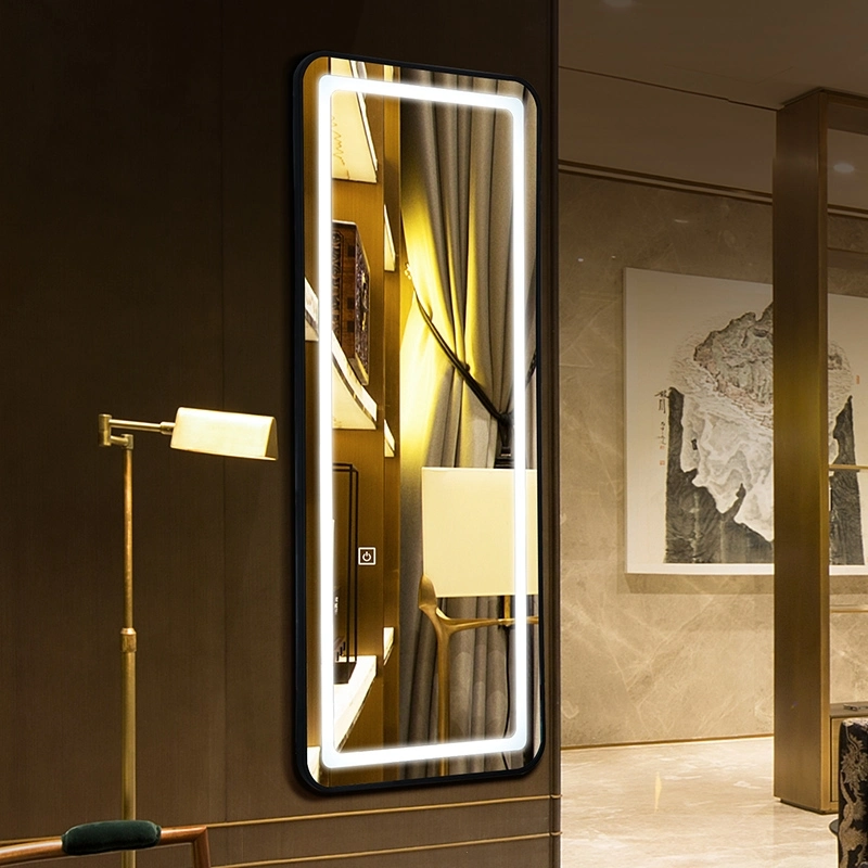 Smart Lighting Full Body Floor Length Wall Mirror Touch Big Wall LED Dressing Room Mirror Smart LED Lighted