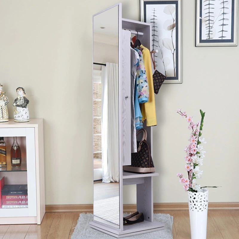 Multi-Functional Full-Length Mirror Full-Length Mirror Full-Body Rotating Jewelry Storage Floor-Standing Mirror