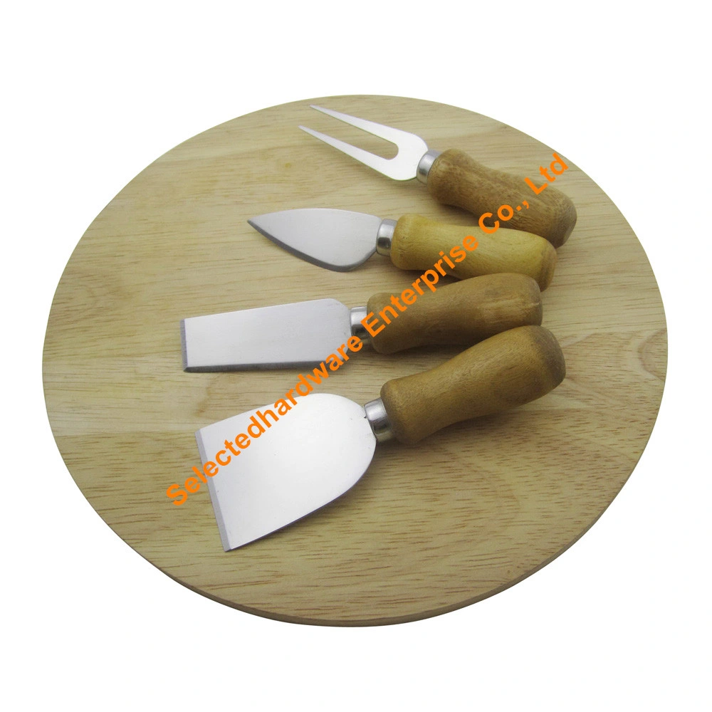 5PCS Stainless Steel Cheese Slicer with Wood Handle Cheese Cutter