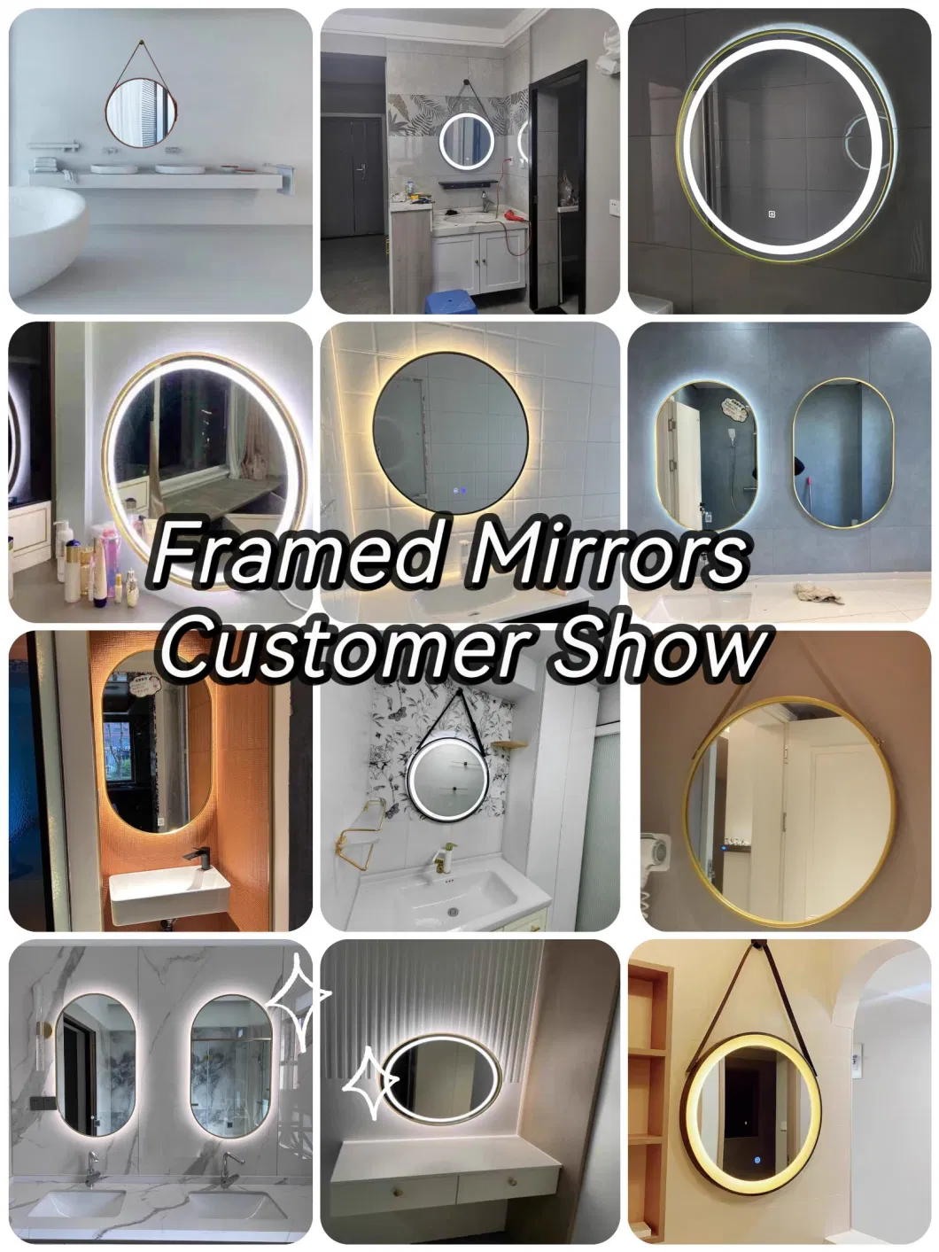 Modern Wall 3D Mirror Magic Tunnel Bathroom LED Infinity Mirror