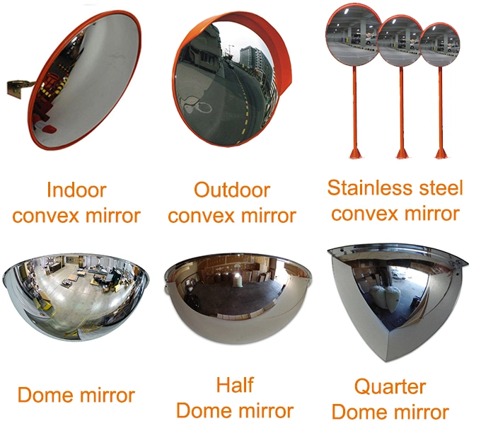 High Visibility Unbreakable Stainless Steel Convex Mirror (SCM-60)