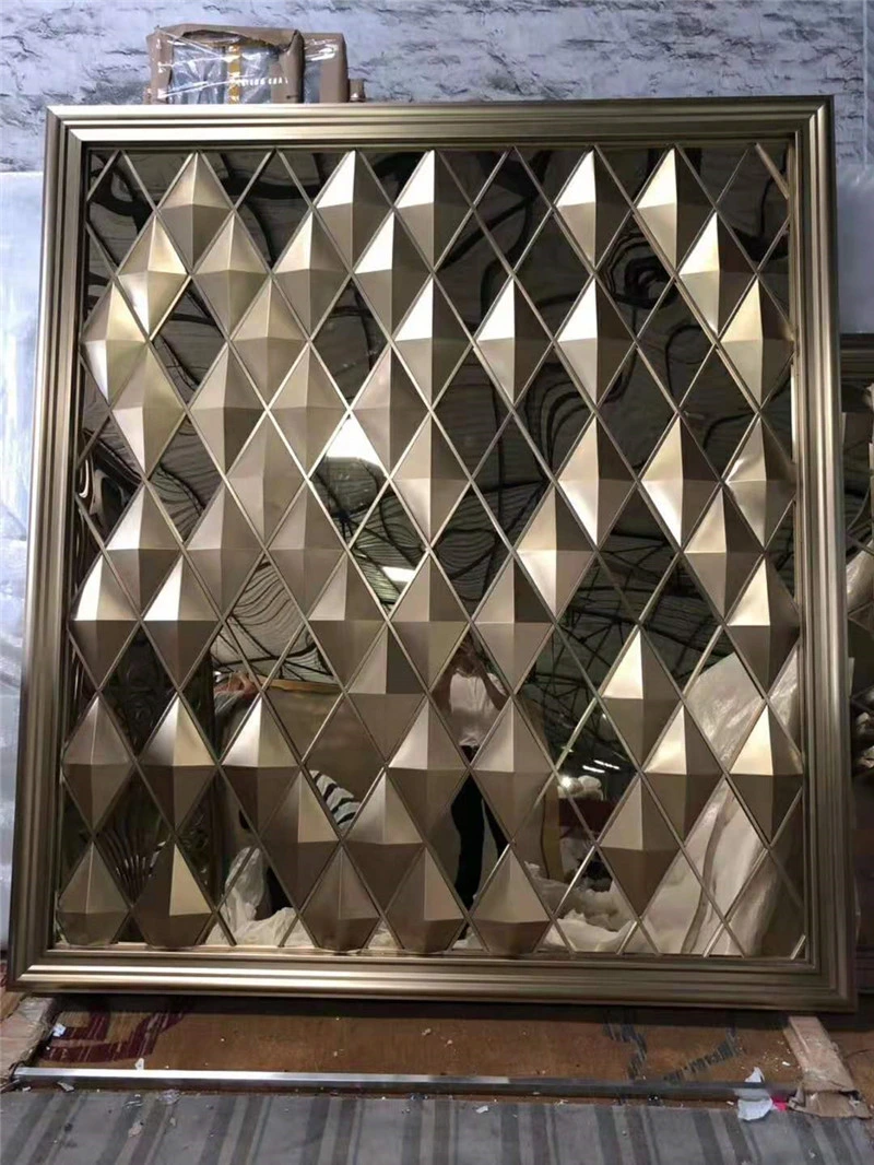 Luxury Gold Mirror Surface 3D Stainless Steel Decorative Wall Panel