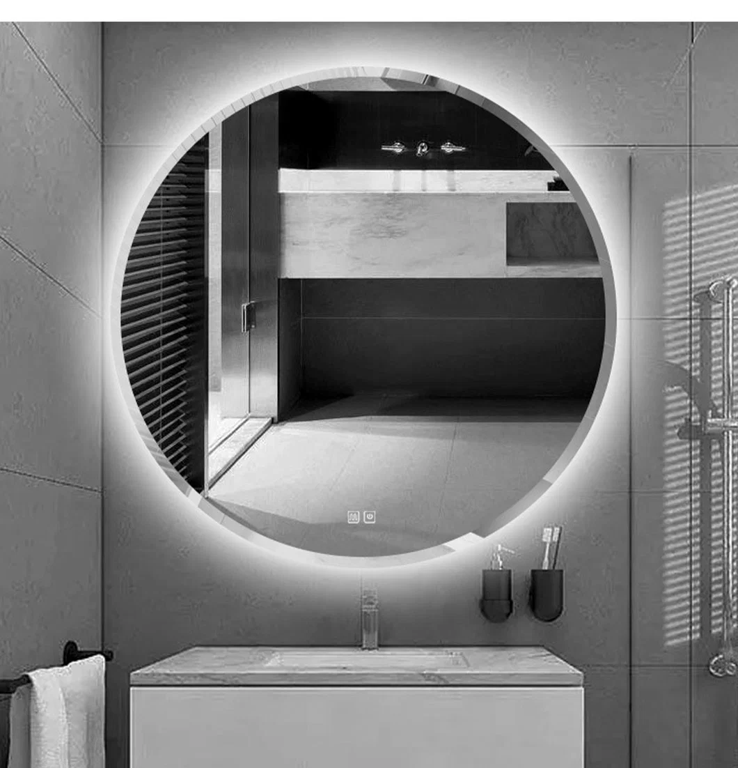 Luxury Modern Bathroom Vanity Mirrors Lighting Toilet Smart LED Light Bath Mirror Cabinet Full Length