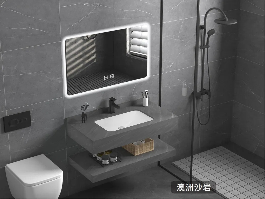 Customized LED Smart Mirror Customized Size Color Basin Bathroom Vanity Cabinet