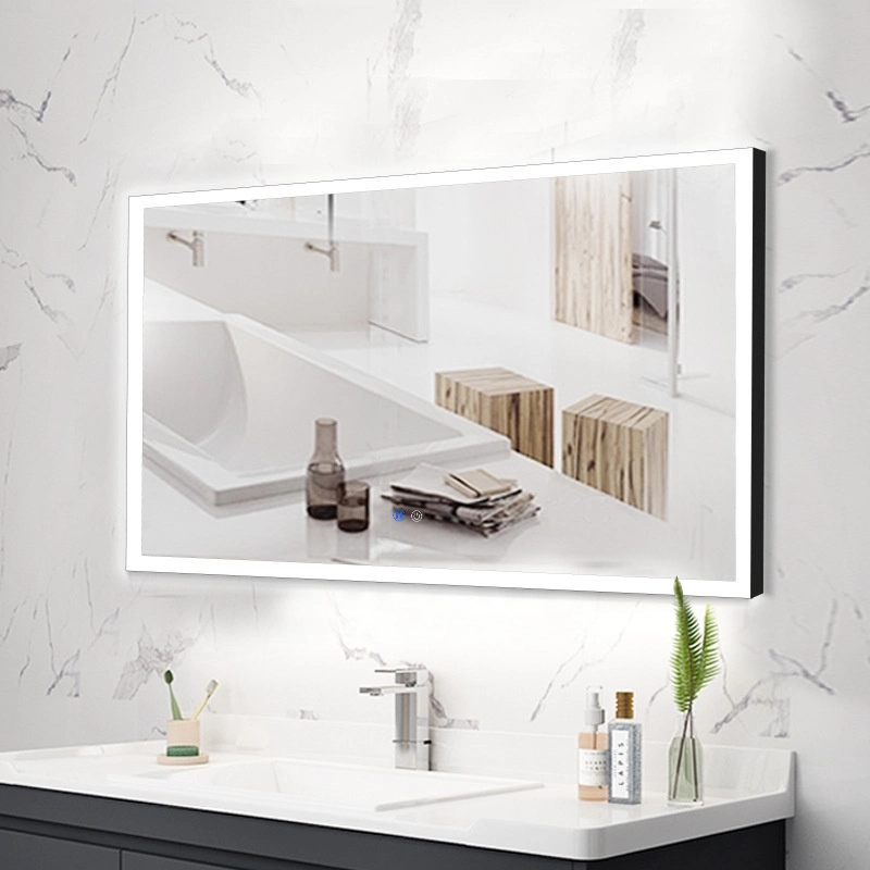 Invisible Aluminum Alloy Edging LED Smart Bathroom Mirror 0655