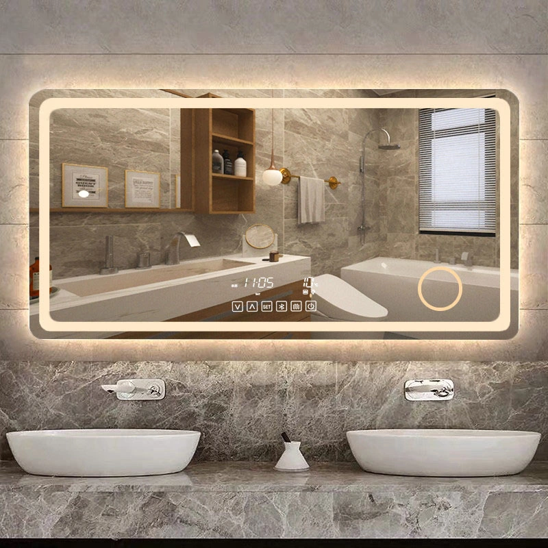 Makeup Arch Mirror LED with Gold Frame Smart Salon Wall Bathroom Mirror