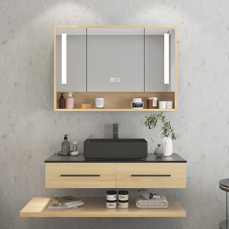 Bathroom Wash Basin Mirror Cabinet Wall Mounted with LED Light