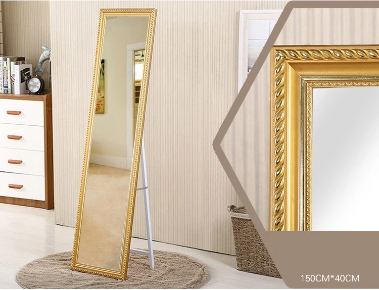 Nordic Style Foldable Furniture Hotel Wood Full-Length Floor Mirror