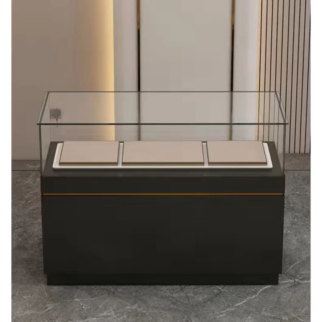 Customize Store Fixture Jewelry Display Rack Display Watch Boutique Clear Glass Jewelry Display Showcase Cabinet