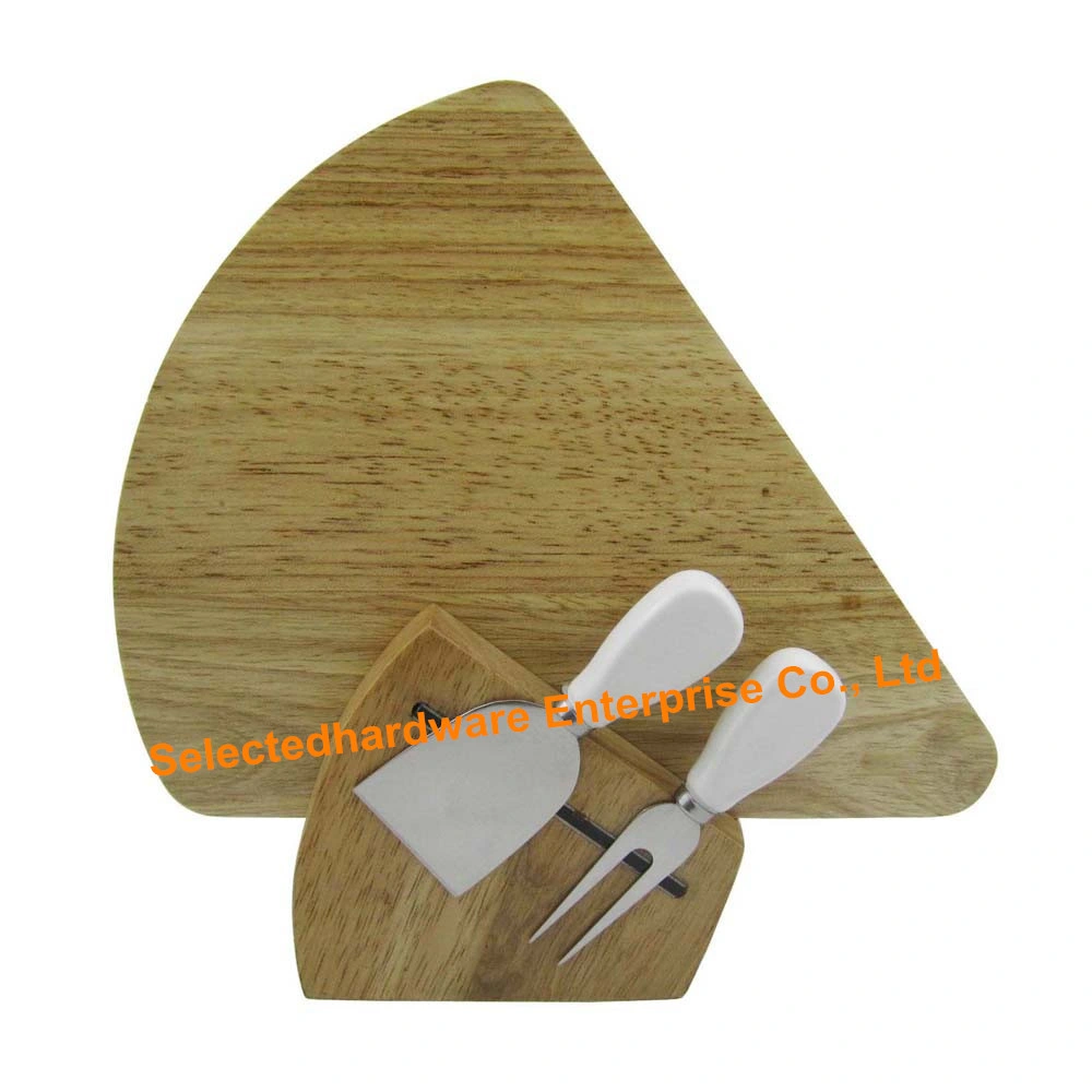 4PCS Cheese Knife Parmesan Shaver and Cheese Fork Set with Cutting Board