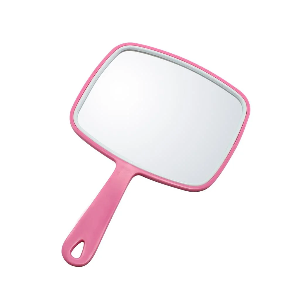 Customized Logo Large Square Hand Hand Held Compact Mirror with Handle