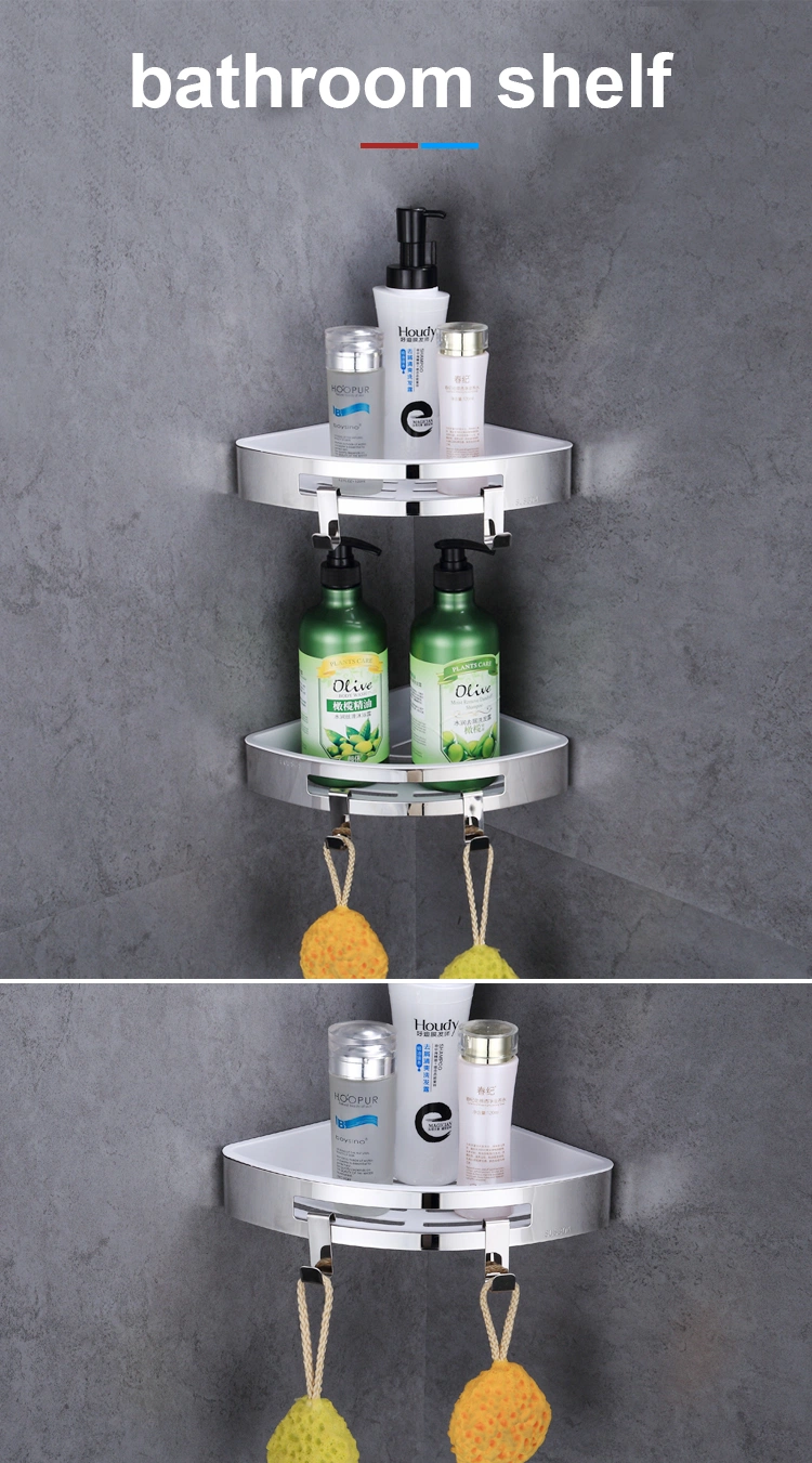 Bathroom Accessories Punch-Free Wall Shelfbathroom Shelf Storage Rack Bathroom Tripod Wall-Mounted Bathroom Shelves