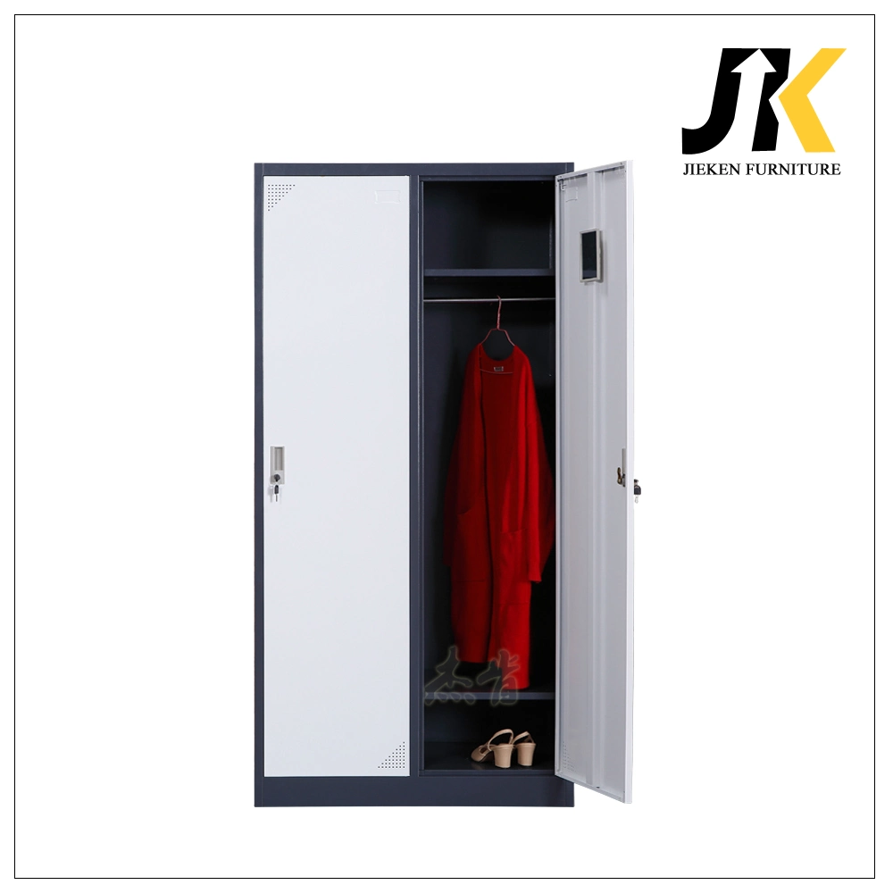 Double Color Storage Bedroom Furniture Small Metal Wardrobe Closet