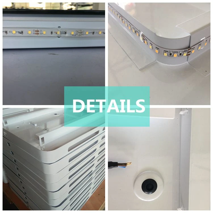 China Factory Dimmable Round Backlit LED Bathroom Mirror with Lighting Dimmer Fogless Cosmetic Home Decoration Furniture