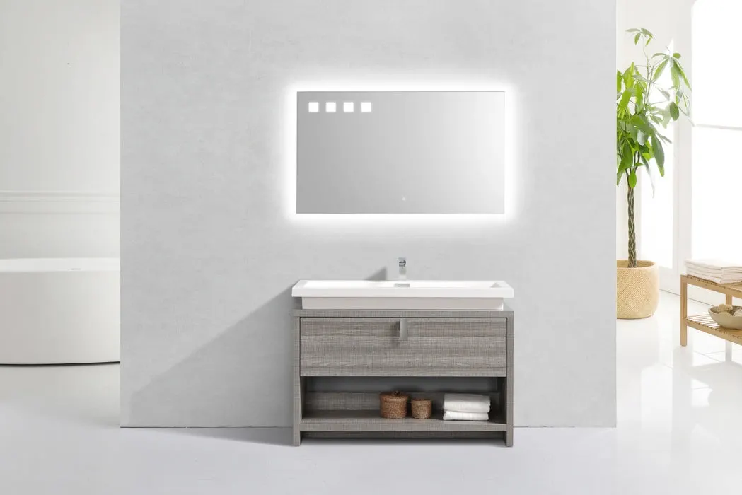 Wholesale Bathroom Vanity Lighting Wall Mounted Backlit LED Mirror Top Grade Wood Cabinets