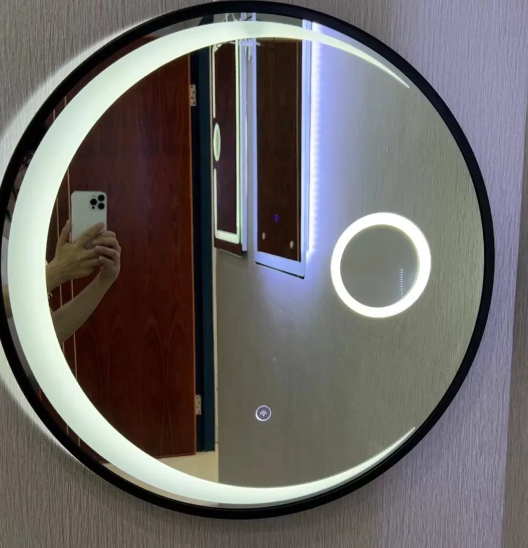 Bathroom Round Arch Capsule Metal Framed Wall Hanging Mirror Make up Mirror