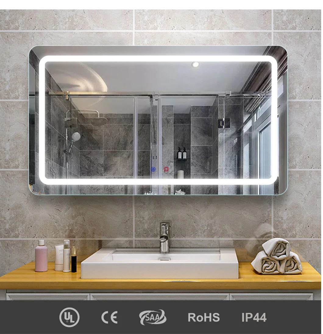 Bathroom Vanity Aluminum Frame Wall Mirror LED Lighted Bath Mirror