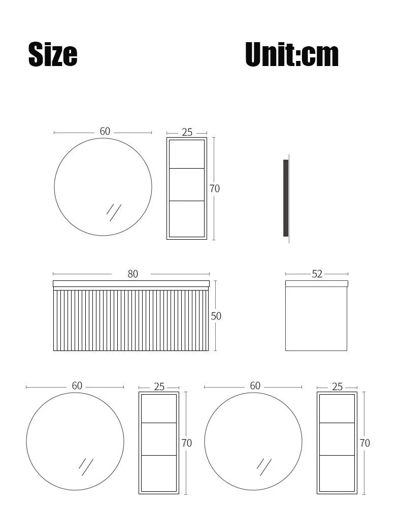 Rectangle Countertop White Bathroom Vanity Vessel Oak Modern Bathroom Furniture