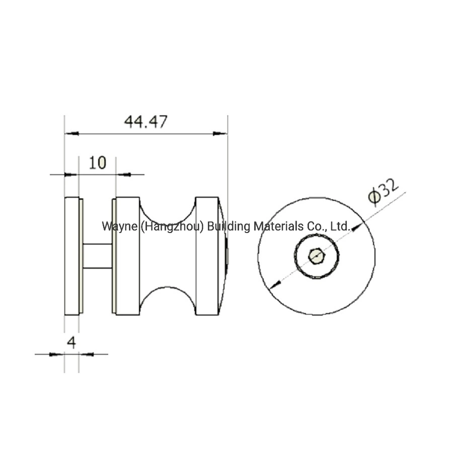 High Quality Stainless Steel Bathroom Shower Knob Sliding Door Handle Bathroom Knob Glass Door Small Handle Vsh2123