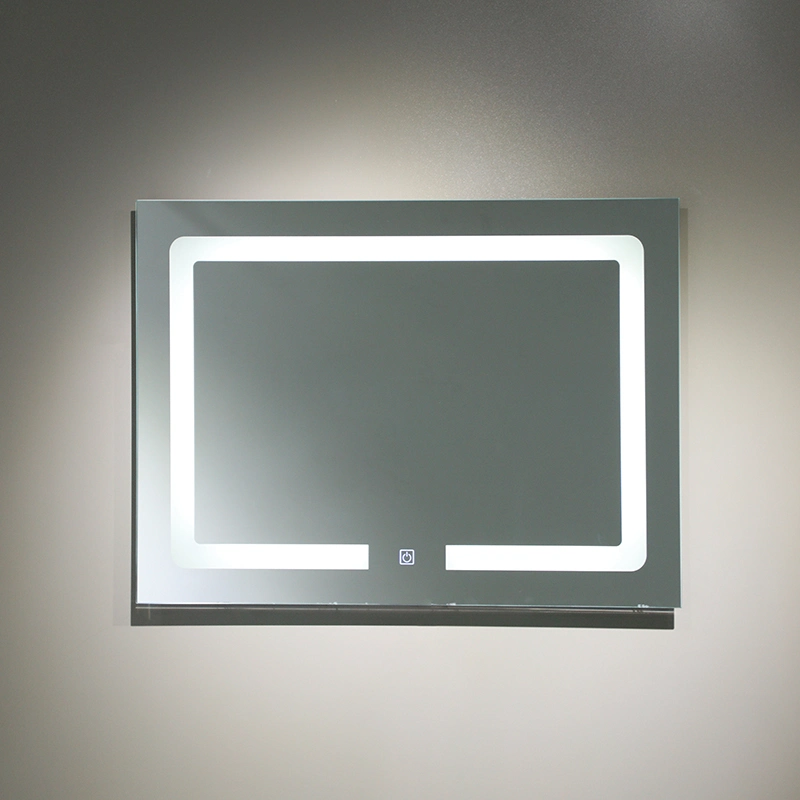Wall Mounted Smart LED Defogger Bathroom Mirror with Digital Clock