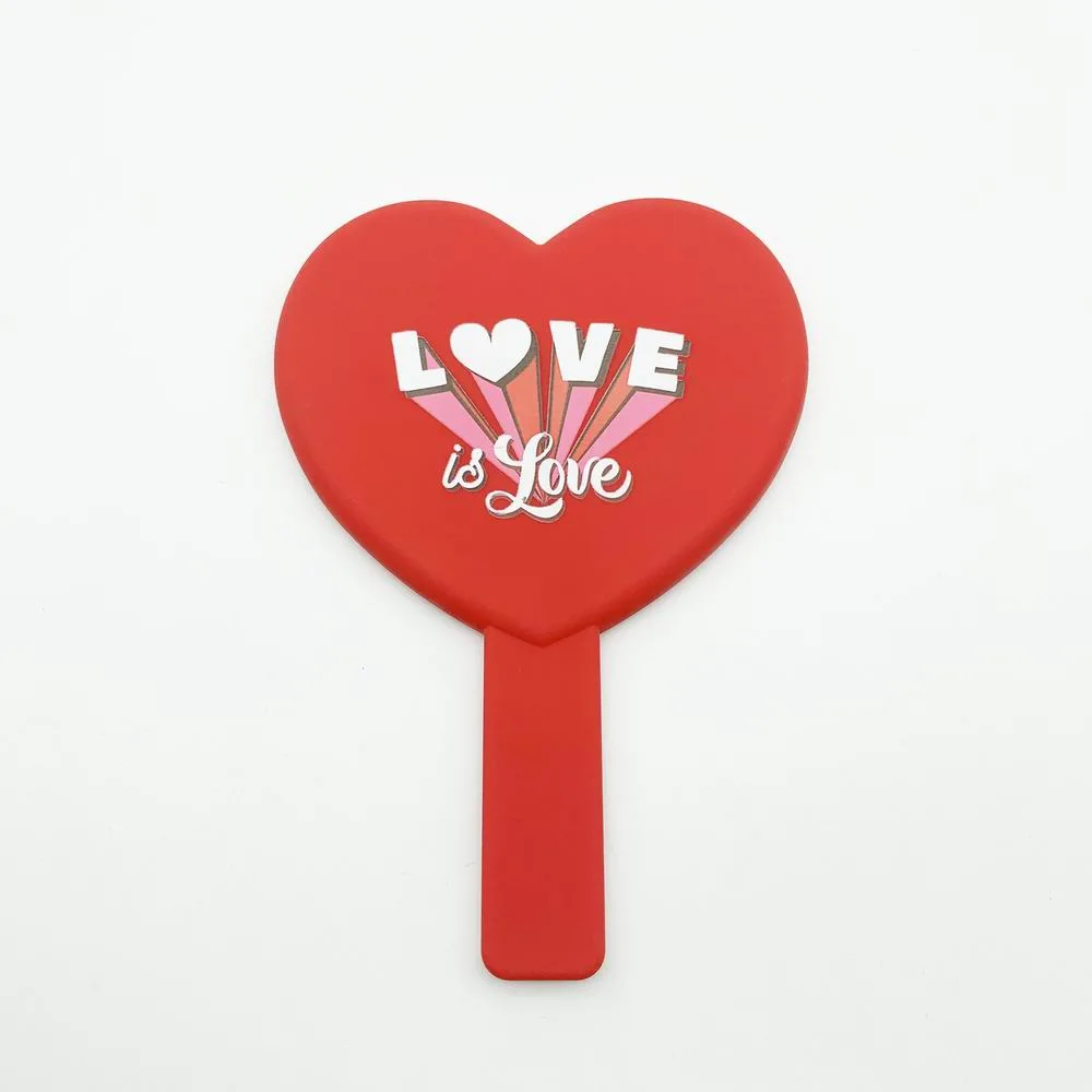 New Style Heart Shape Cosmetic Mirror with Handle