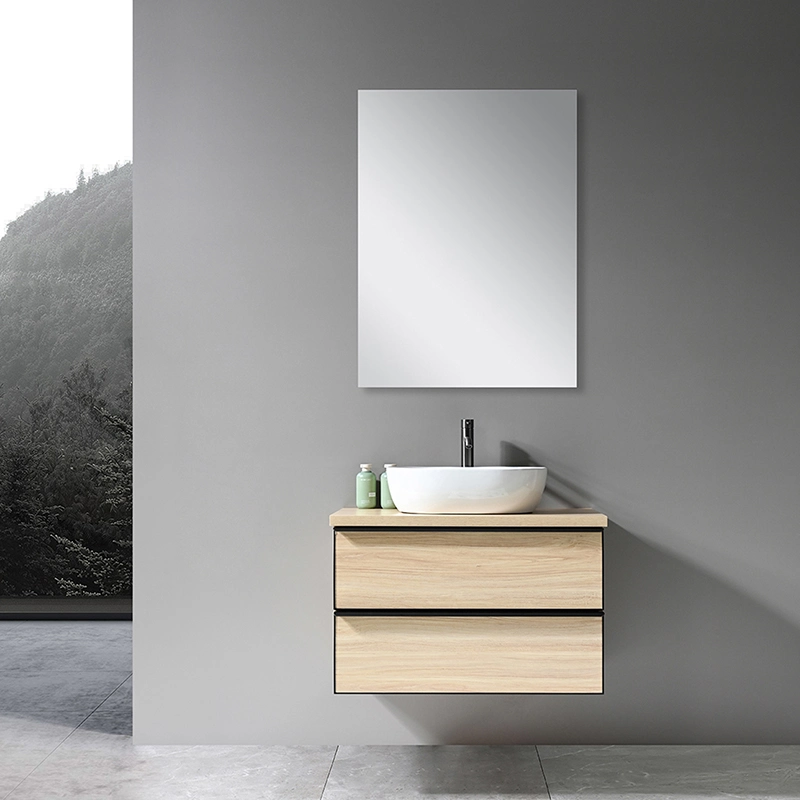 Wall Mounted Modern Vanity Bathroom Mirror Cabinet with Basin and Light for Home Bathroom Vanity Cabinet with Sink