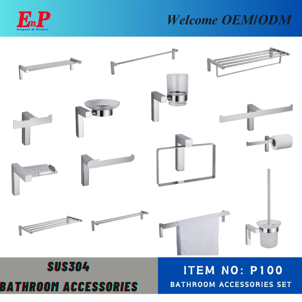 Enp 304 Stainless Steel Solid Shower Shelf Bathroom Rack Metal Shelf