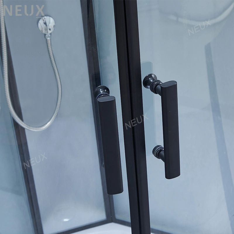 Wholesale Bathroom Sector Corner Glass Sliding Door Shower Cabin with Tray
