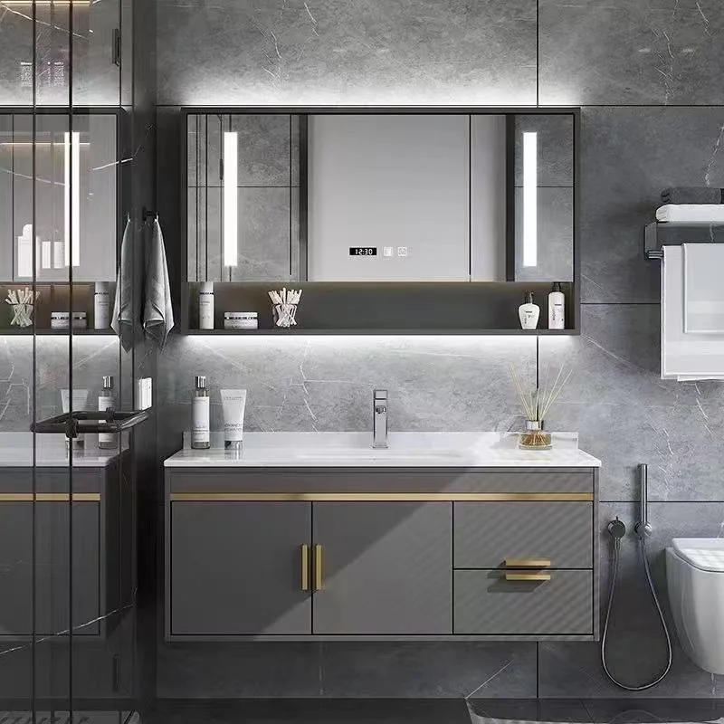Light Luxury Bathroom Furniture Modern Simple Bathroom Intelligent Mirror LED Medicine Cabinet