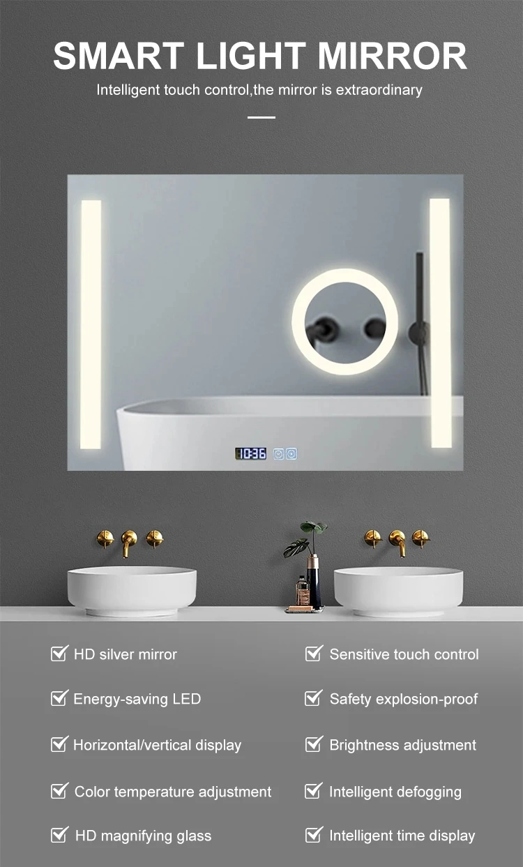 2023 New Designtouch Control Bathroom Smart LED Mirror with TV