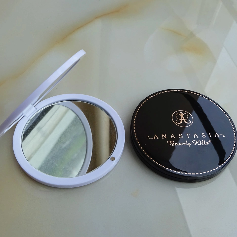 Win Sun Customized ABS Plastic Small Compact Round Cosmetic Fashion Pocket Mirrors for Women
