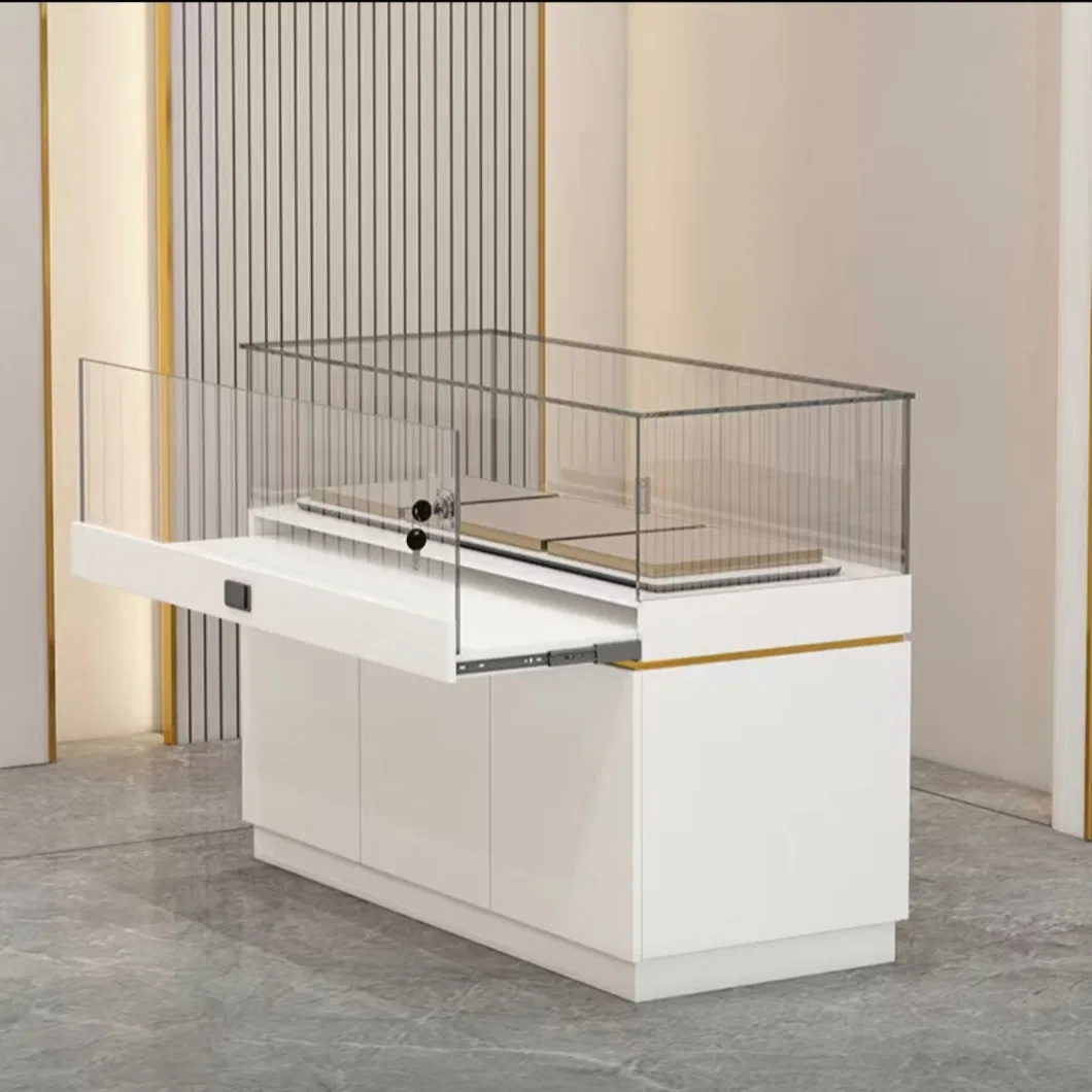 Customize Store Fixture Jewelry Display Rack Display Watch Boutique Clear Glass Jewelry Display Showcase Cabinet