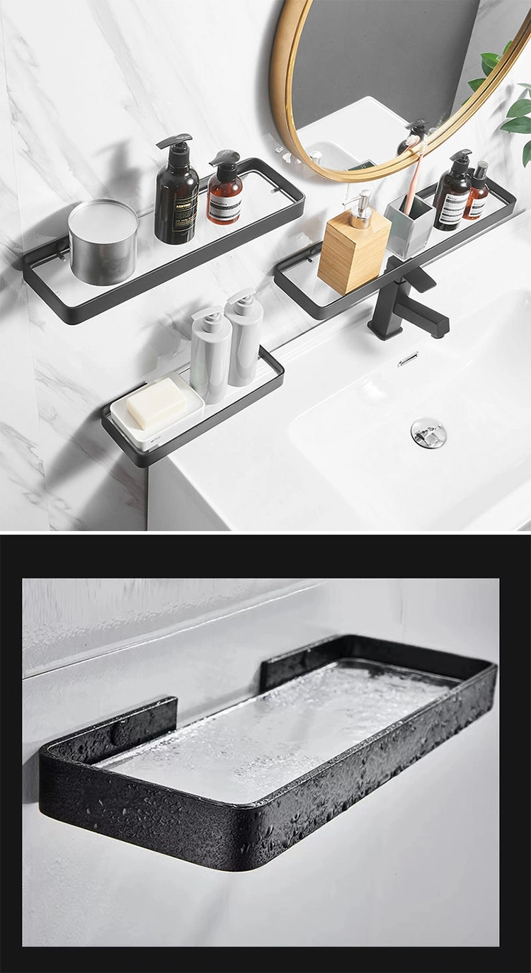 Bathroom Accessories Bathroom Simple Storage Rack Glass Mirror Storage Shelf Corner Bathroom Shelf