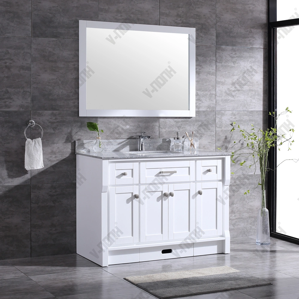 Luxury Modern Solid Wood Single Bathroom Cabinet