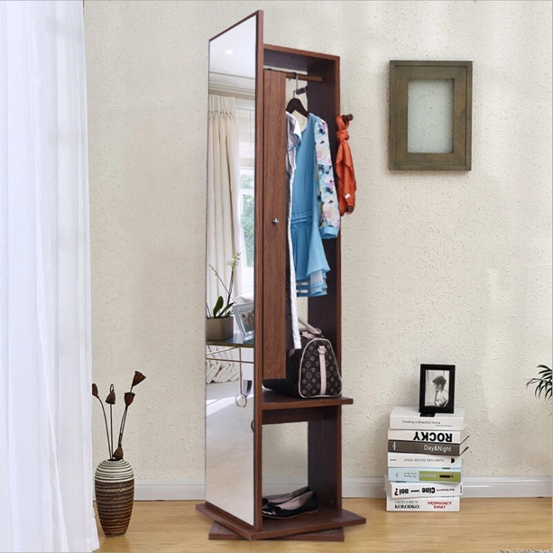 Multi-Functional Full-Length Mirror Full-Length Mirror Full-Body Rotating Jewelry Storage Floor-Standing Mirror