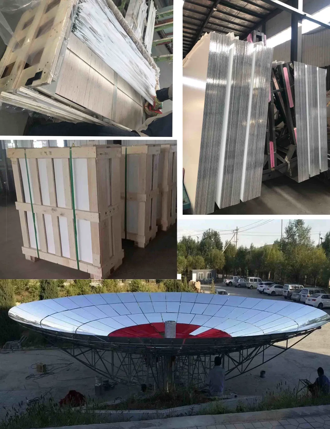 1.1/2/3.2/4mm Low Iron/Csp Solar Mirror/AGC/High Reflective/93-94%/Chemical/Chemically Tempered/Sliver/Linear Fresnel Flat/Bend/Bending/Parabolic Glass Mirror