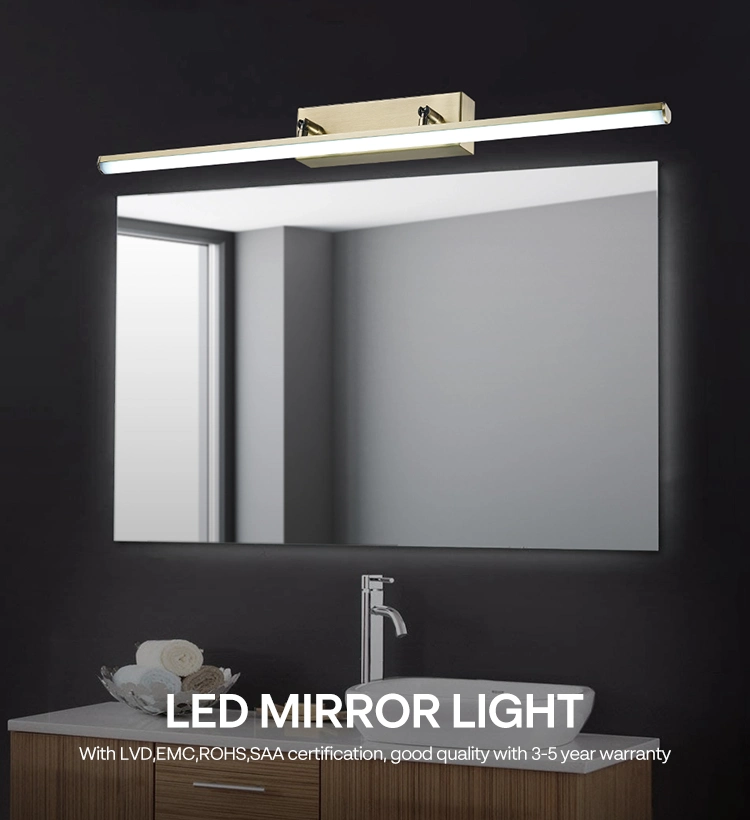 Modern Wall Adjustable Makeup Mirror Bathroom Lighting Fixture Waterproof LED Bathroom Vanity Light